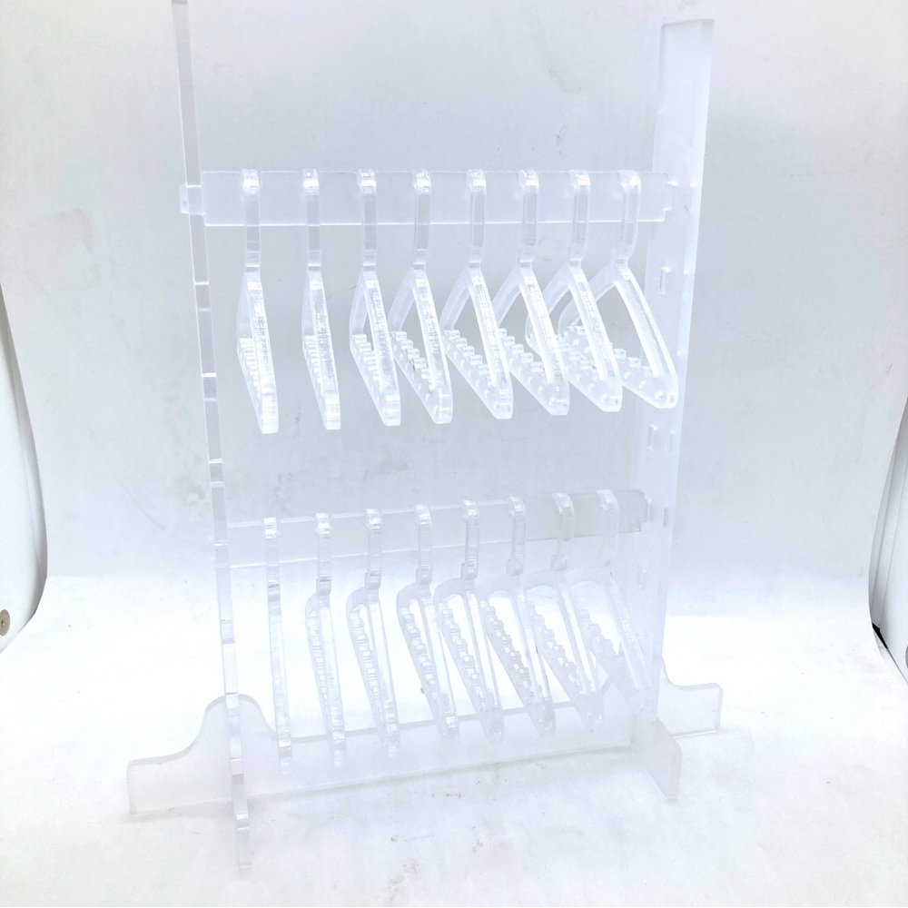 Clear Acrylic Earring Display Organizer Mini Hangers and Stand